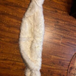Cream Faux Fur Shaw